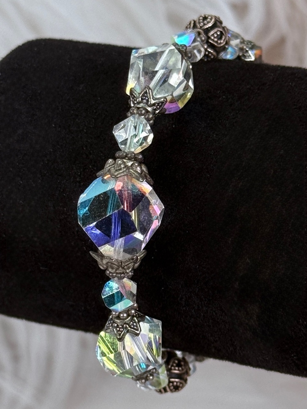 Beautiful reflective costume bracelet with toggle closure